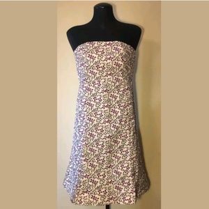 Vintage Gap stretch Strapless floral dress mini